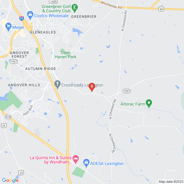 Lexington Concrete Construction location map: Servicing Lexington and Surrounding Areas, Lexington, Kentucky