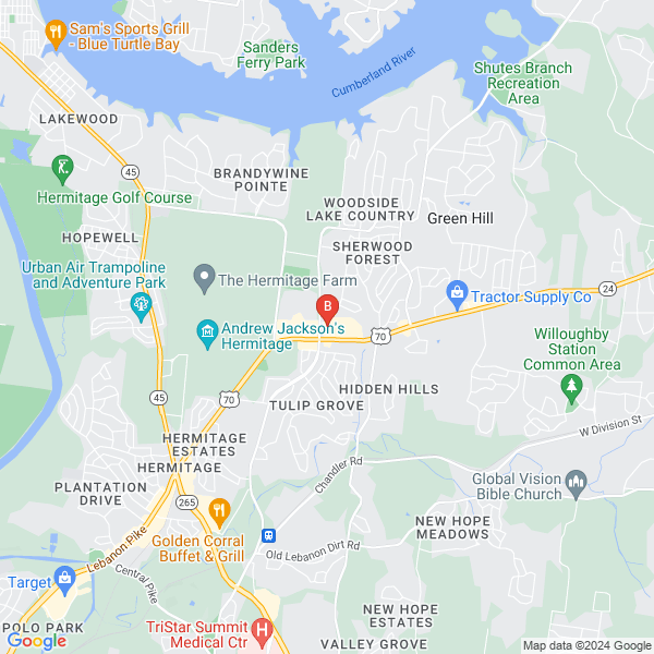 Nashville Best Salon location map: 4636 Lebanon Pike, Hermitage, TN